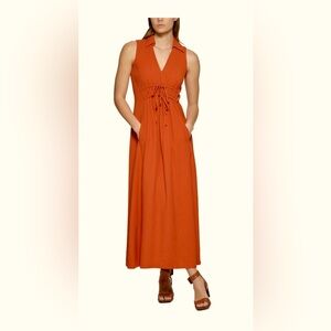 Calvin Klein Long Burnt Orange dress